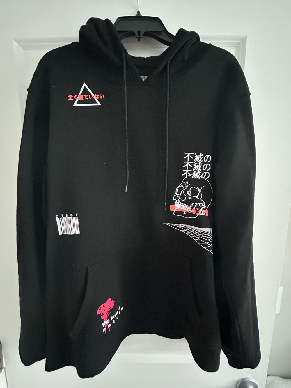 Black Graphic Hoodie Sweatshirt